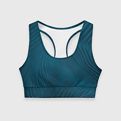 Топик спортивный женский Фантазия в синем, цвет: 3D-принт