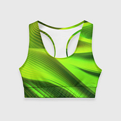 Топик спортивный женский Светлый зеленый абстрактный фон, цвет: 3D-принт