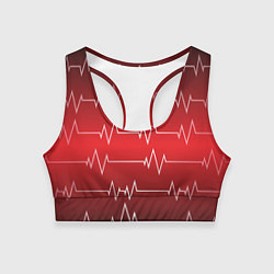 Топик спортивный женский Pulse, цвет: 3D-принт