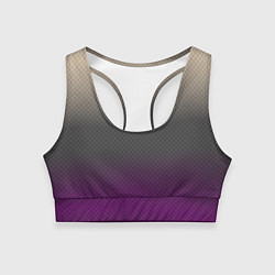 Топик спортивный женский Фиолетовый и серый дым - Хуф и Ся, цвет: 3D-принт