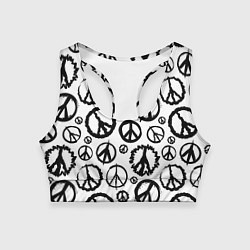 Женский спортивный топ Many peace logo