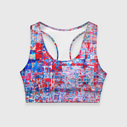 Топик спортивный женский Пестрые краски, цвет: 3D-принт