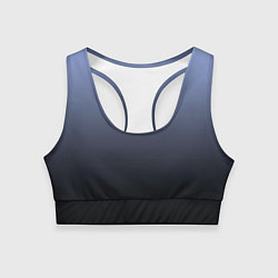 Топик спортивный женский Градиент сиренево-черный, цвет: 3D-принт