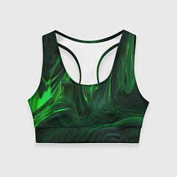 Топик спортивный женский Зеленые разводы, цвет: 3D-принт