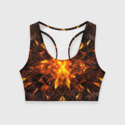 Топик спортивный женский Огненная абстракция, цвет: 3D-принт