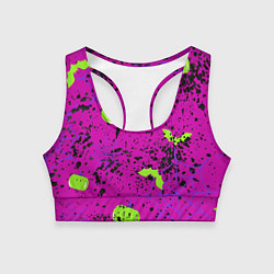 Топик спортивный женский Пугающая тыква, цвет: 3D-принт