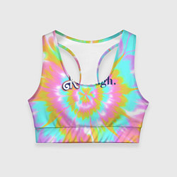 Топик спортивный женский I am Kenough - retro tie-dye, цвет: 3D-принт