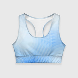 Топик спортивный женский Абстракция с голубыми кругами, цвет: 3D-принт
