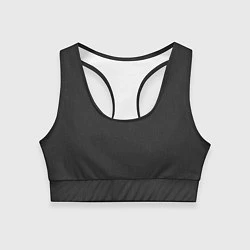 Топик спортивный женский Тёмно-серый однотонный текстура, цвет: 3D-принт
