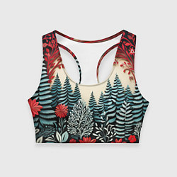 Женский спортивный топ Зимнее кружево