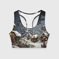 Топик спортивный женский Волшебство новогодней ночи, цвет: 3D-принт