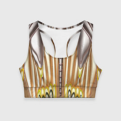 Женский спортивный топ Абстрактный рисунок по мотивам крыла бабочки