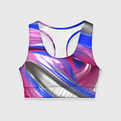 Женский спортивный топ Вязкая абстракция в фиолетовых оттенках