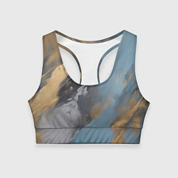 Топик спортивный женский Мазки краски - нейросеть, цвет: 3D-принт