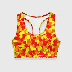 Топик спортивный женский Золотые шарики, цвет: 3D-принт