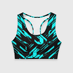 Топик спортивный женский Айзек стиль неоновый броня, цвет: 3D-принт