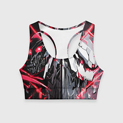 Женский спортивный топ Адский доспех красный