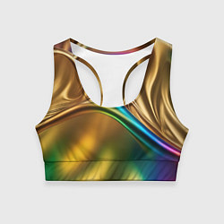 Топик спортивный женский Атласные изгибы, цвет: 3D-принт