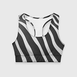 Топик спортивный женский Зебровые линии, цвет: 3D-принт