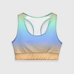 Топик спортивный женский Голографический цветной градиент, цвет: 3D-принт