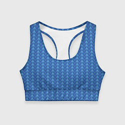 Топик спортивный женский Зигзаг с уголочкам, цвет: 3D-принт