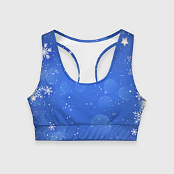 Топик спортивный женский Снежный паттерн, цвет: 3D-принт