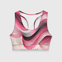 Топик спортивный женский Волны - текстура, цвет: 3D-принт
