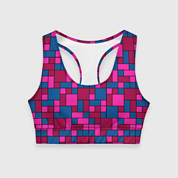 Топик спортивный женский Геометрические цветные фигуры, цвет: 3D-принт