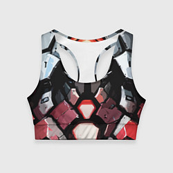 Женский спортивный топ Красная броня киберпанк
