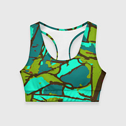Топик спортивный женский Цветная геометрия, цвет: 3D-принт