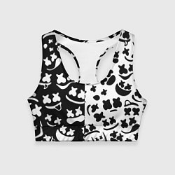Топик спортивный женский Marshmello music pattern, цвет: 3D-принт