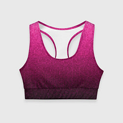 Топик спортивный женский Яркий розовый градиент полоска, цвет: 3D-принт
