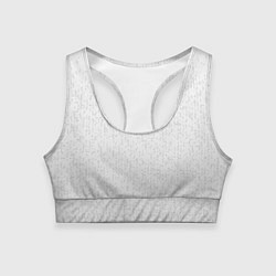 Топик спортивный женский Серо-белый паттерн мелкая мозаика, цвет: 3D-принт