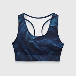 Женский спортивный топ Синие глубокие абстрактные волны
