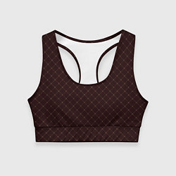 Топик спортивный женский Роскошный бордо в клетку, цвет: 3D-принт