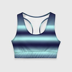 Топик спортивный женский Полосы градиент, цвет: 3D-принт