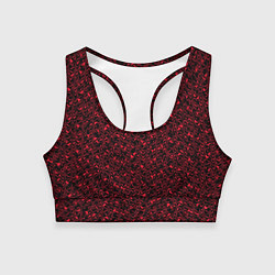 Топик спортивный женский Чёрно-розовый абстрактная текстура, цвет: 3D-принт