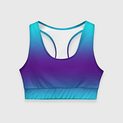 Топик спортивный женский Градиент из неона, цвет: 3D-принт