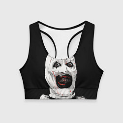 Топик спортивный женский Ужасающий клоун Арт, цвет: 3D-принт