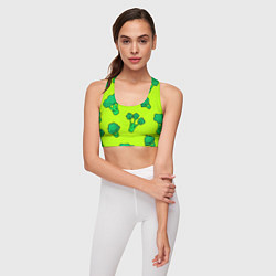 Топик спортивный женский Желтый брокколи 2, цвет: 3D-принт — фото 2