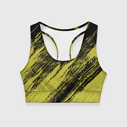 Женский спортивный топ The color is black and yellow
