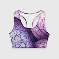 Топик спортивный женский Прожилки экзотического растения, цвет: 3D-принт