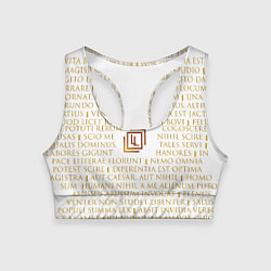 Топик спортивный женский Античная мудрость, цвет: 3D-принт