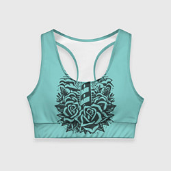 Женский спортивный топ Маяк и розы
