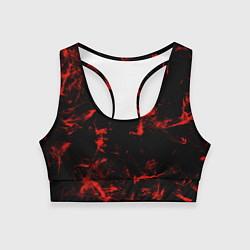 Женский спортивный топ Color red black