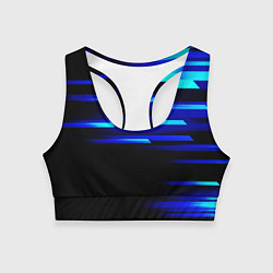 Женский спортивный топ Color blue black