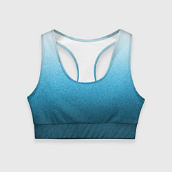 Топик спортивный женский Голубой мягкий градиент текстура крошка, цвет: 3D-принт