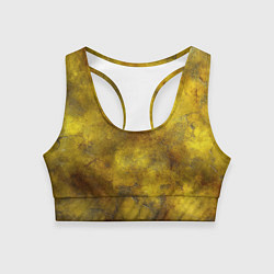Топик спортивный женский Золотая ржавая текстура, цвет: 3D-принт