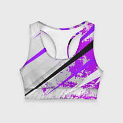 Топик спортивный женский Color white light pink, цвет: 3D-принт