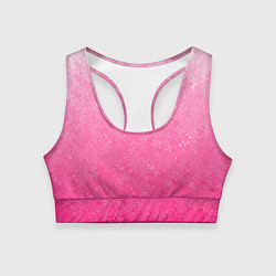 Женский спортивный топ Розовый градиент с узором